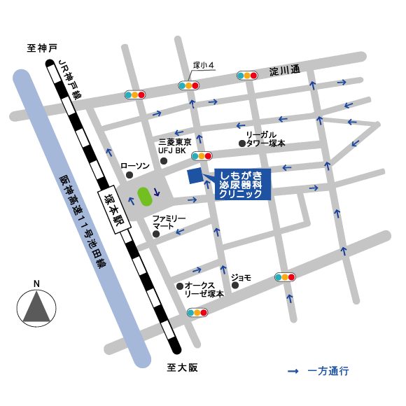 しもがき泌尿器科クリニックの詳細地図